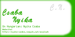 csaba nyika business card